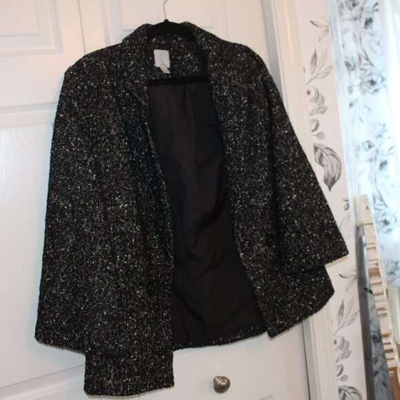 Cape Coat Boucle Grey Small - Picture 5 of 9